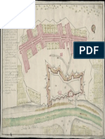 Хотин і його фортифікації. Карта. Sieur de Bonnelevay, 1720