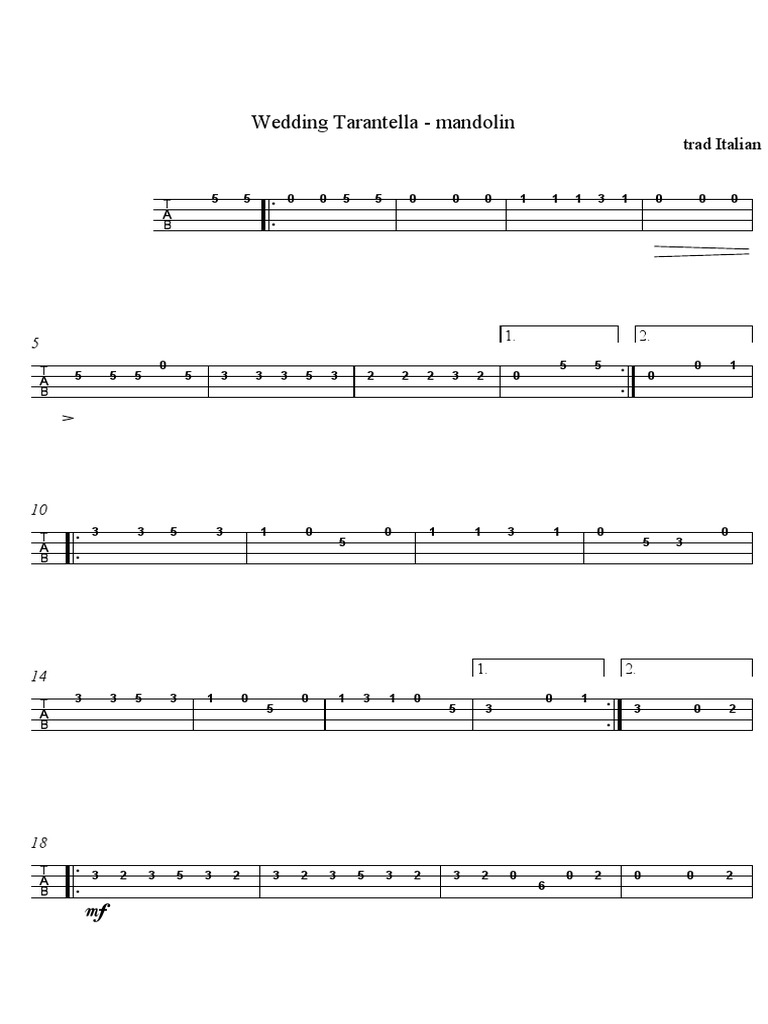 Wedding Tarantella Mandolin | PDF | Home \u0026 Garden, image size:768x1024