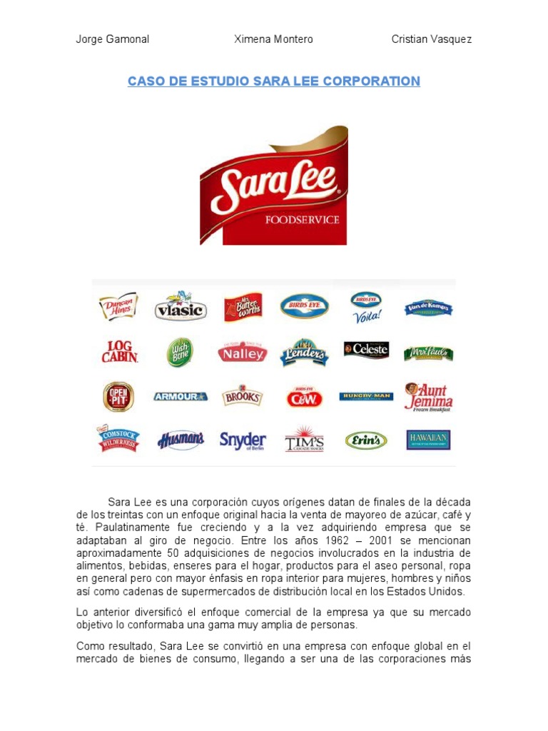Caso Sara Lee PDF Distribución Marca