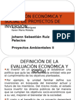 Evaluación Económica y Social de Proyectos de Inversión