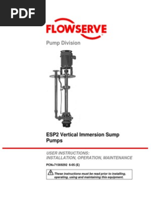 Ingersoll Dresser Flowserve Bombas Esp2 Noise Lubricant