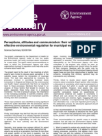 Perceptions Attitudes Communication Role in Effective Regulation Summary - EA Eng Wales - 2009