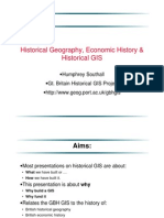 Historical Geography, Economic History & Historical GIS
