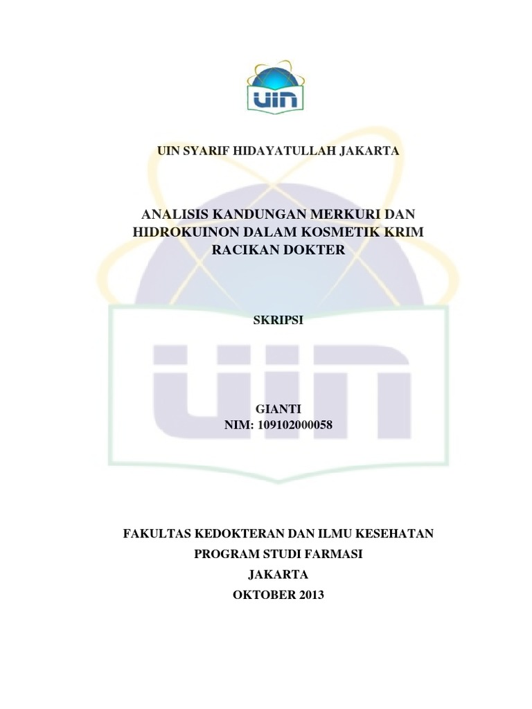 Skripsi Hidrokuinon Dan Mer Pdf