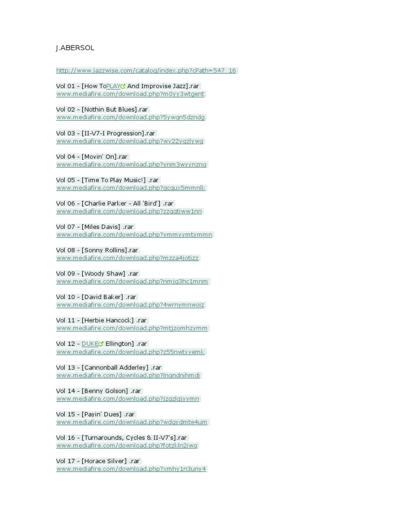 Link Libros J Aebersol Pdf Popular Music Jazz Musicians