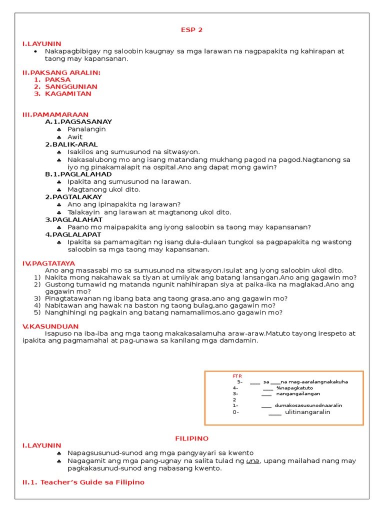 Grade 2 Lesson Plan 2nd To 4th Grading.. All Subjects | PDF