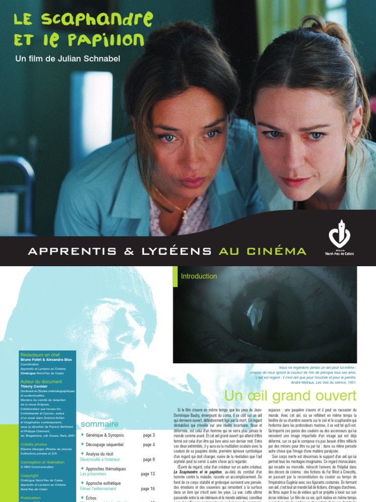 Le Scaphandre Et Le Papillon Livret Cinématographie Conscience