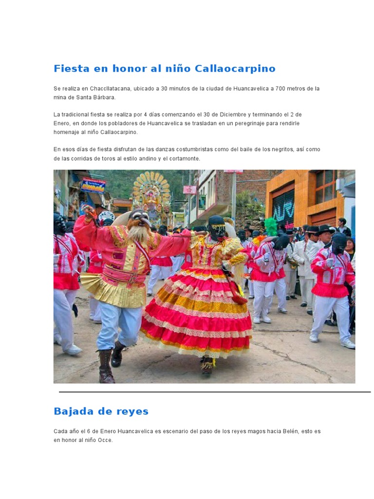 Fiestas Tradicionales de Huancavelica | PDF | Alimentos | Agricultura