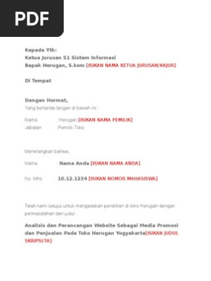 Contoh Surat Balasan Penelitian