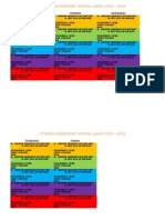 Elementary 5 Week Breakfast Menu 2015-2016
