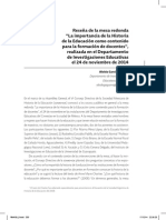 AGUIRRE. La Importancia de La Historia de La Educación Como Contenido Para La Formación de Docentes