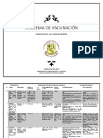 Esquema de Vacunación y Contraindicaciones