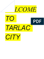 Welcome To Tarlac City