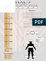 Halo Tabletop Game Character Sheet