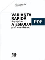 Varianta Rapida de Pregatire a Eseului Pt Bac Ed Art