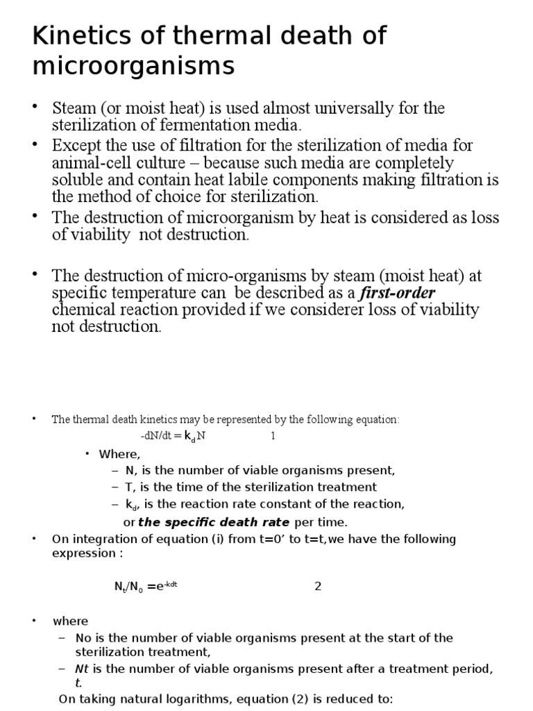 of Thermal Death of A Mathematical Model for