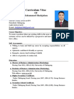 CV Marketing Professional Chittagong