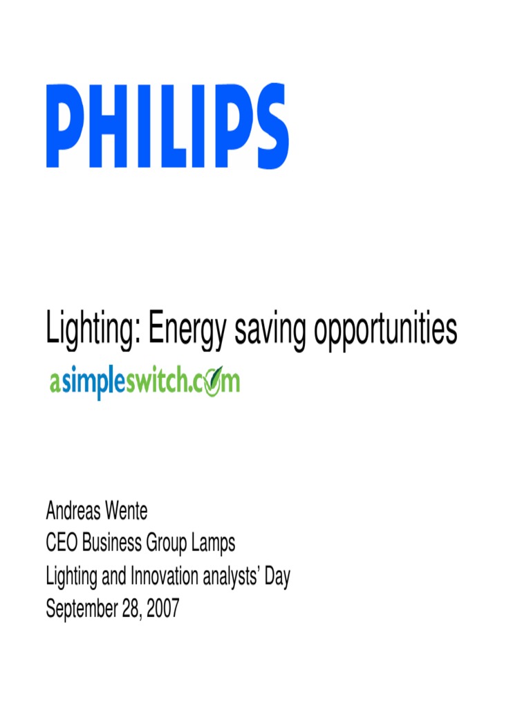 Energy Saving Opportunities in Lighting | PDF | Lighting | Compact ...