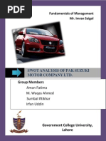 Download SWOT Analysis of Pak Suzuki by IrfanUddin SN273978234 doc pdf