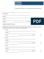 Formulir Pendaftaran Project Management