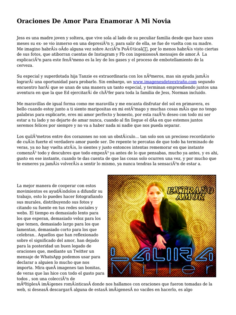 Oraciones de Amor para Enamorar A Mi Novia | PDF | Gratitud | Amor