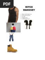 Mitch Mahoney: Black Wife Beater Top 90s Looking Jacket Do-Rag Baggy Jeans Timberland Boots