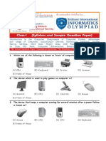 Class-I (Syllabus and Sample Question Paper)