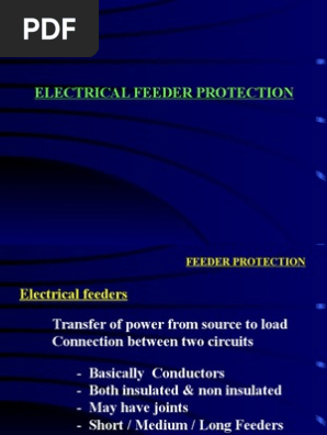 Feeder Protection Relay Electric Current