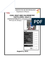 Heat and Calorimetry Lab Report Score Sheet