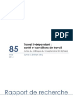 Travail Indépendant: Santé Et Conditions de Travail