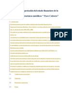 Análisis e Interpretación Del Estado Financiero de La Empresa de Estructuras Metálicas