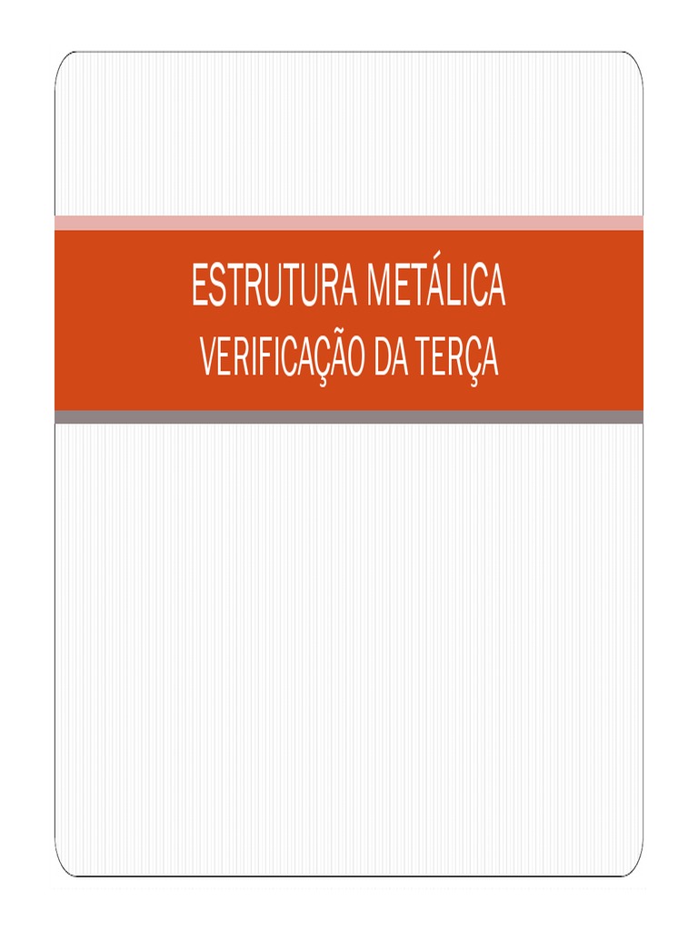 Verificação de terças metálicas | PDF | Flexão (Física) | Estresse ...