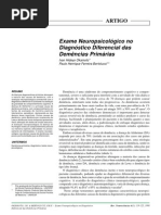 Exame Neuropsicológico Na Demência