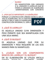 Albañilería estructural preguntas examen