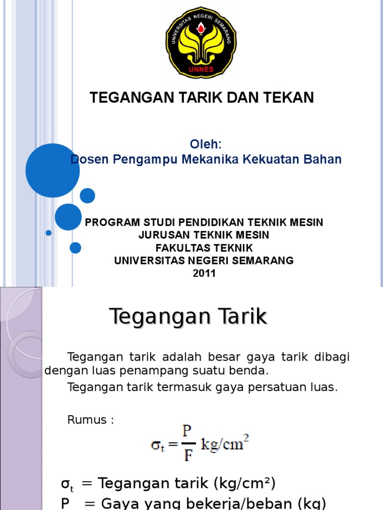 Tegangan Tarik Dan Tekan
