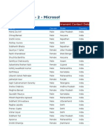 Objective Test - 2 - Microsoft: Permanent Contact Details