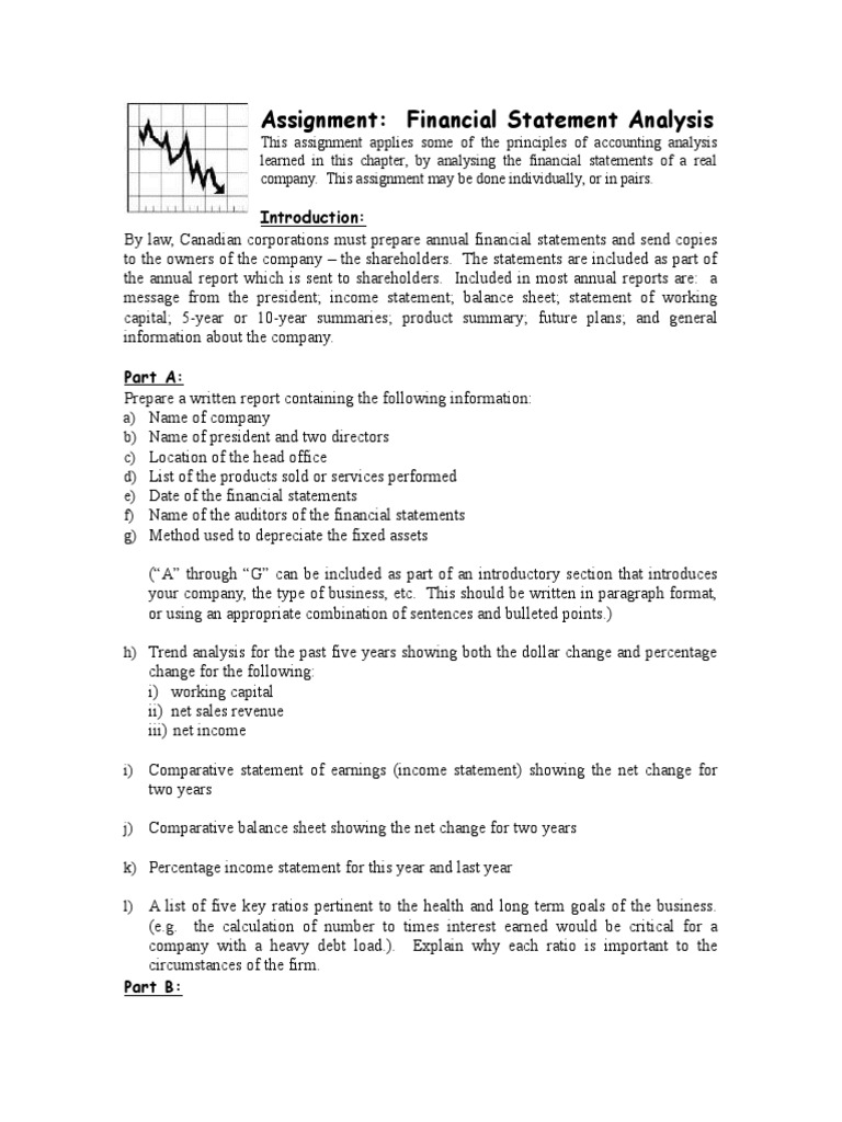 Financial statement analysis assignment example image