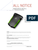 Recall Notice: Ortovox Announces Recall of All S1+ Transceivers