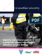 Impunity and Violence Against Transgender Women Human Rights Defenders in Latin America