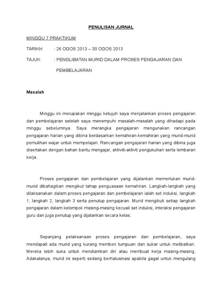 Jurnal Minggu 7 Pdf