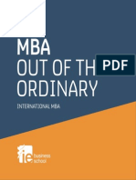 AN Out of The Ordinary: International Mba