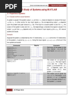 Lab 05-Study of Systems Using MATLAB