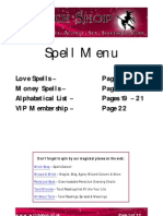 69 Spells Menu