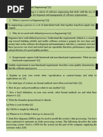 Requirements Engineering Questions and Answers