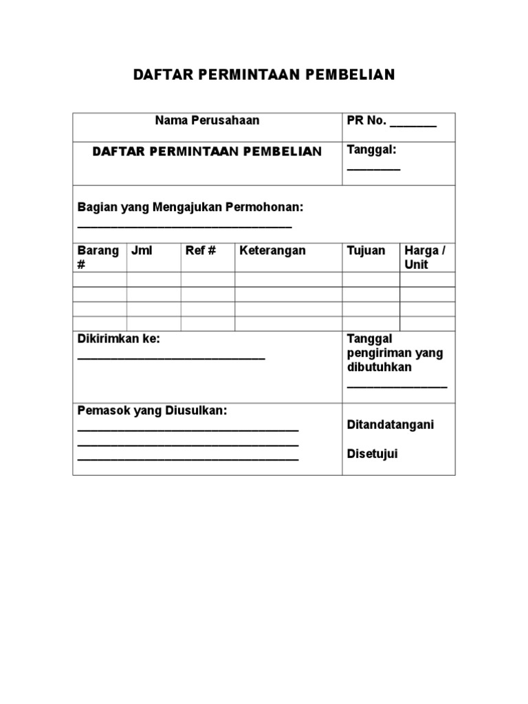 Download 62+ Contoh Surat Order Pembelian Gratis