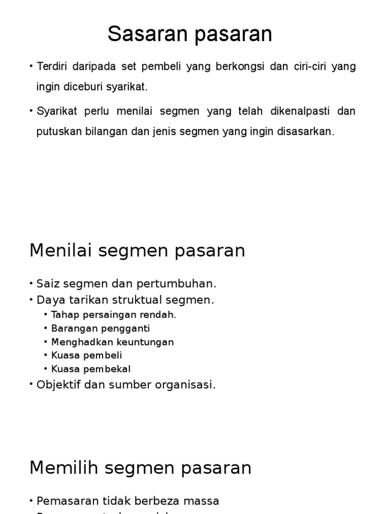 Memahami Pasaran Sasaran dalam Pemasaran Insurans
