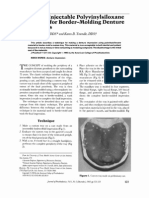 The Use Injectable Polyvinylsiloxane As Medium For Border-Molding Impressions