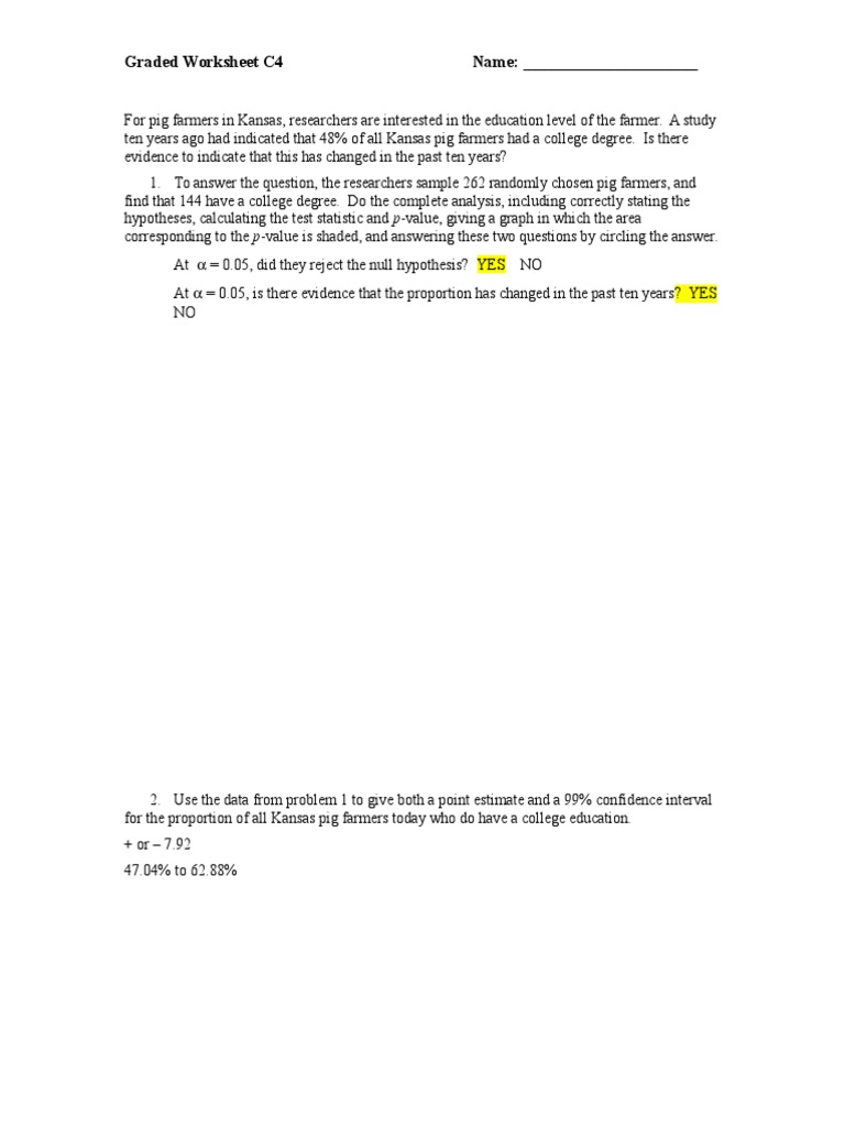 Graded Worksheet C4 Name | PDF | Teaching Methods & Materials | Science ...