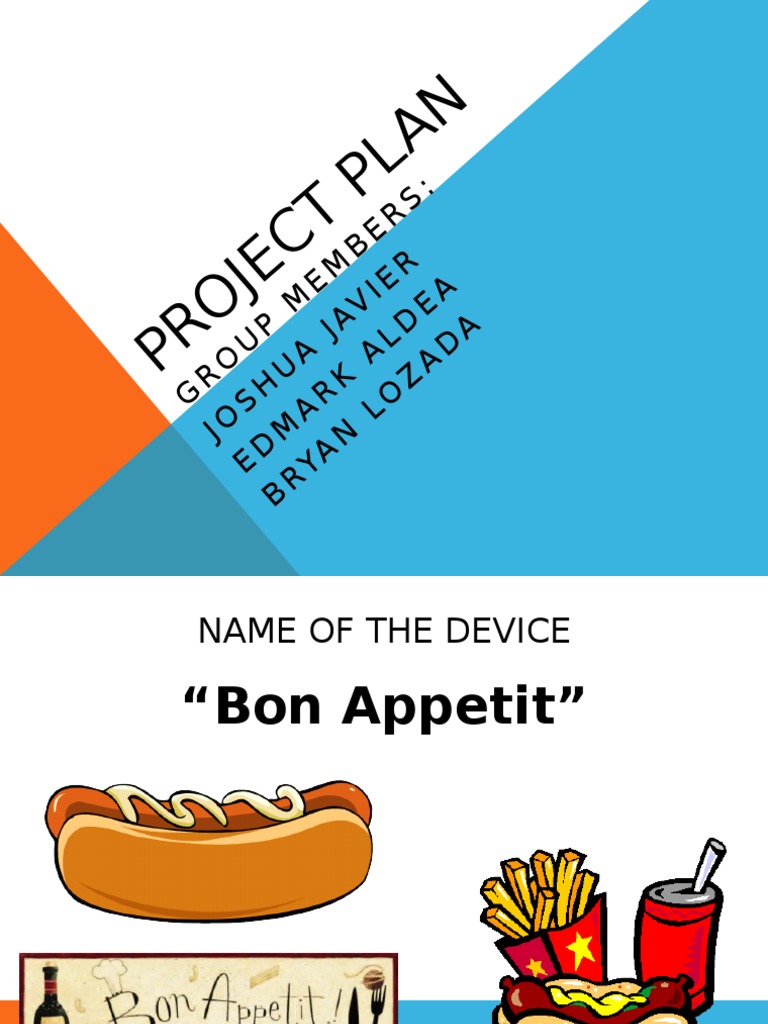 Project Plan | PDF | Cooking, Food & Wine | Wellness