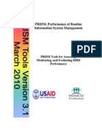 PRISM: Performance of Routine Information System Management